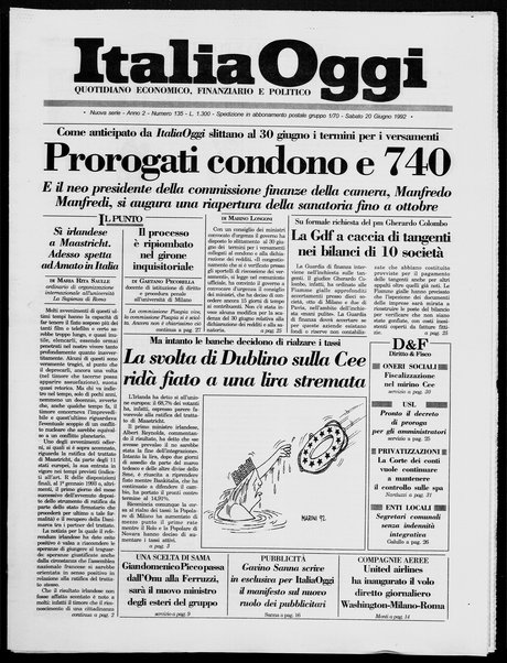 Italia oggi : quotidiano di economia finanza e politica